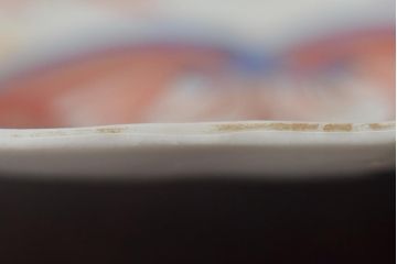 幕末〜明治　伊万里焼　色絵金彩兎図　7寸皿2枚(中皿)(R-044542)