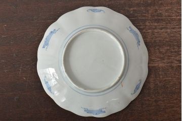 幕末〜明治　伊万里焼　色絵金彩兎図　7寸皿2枚(中皿)(R-044542)