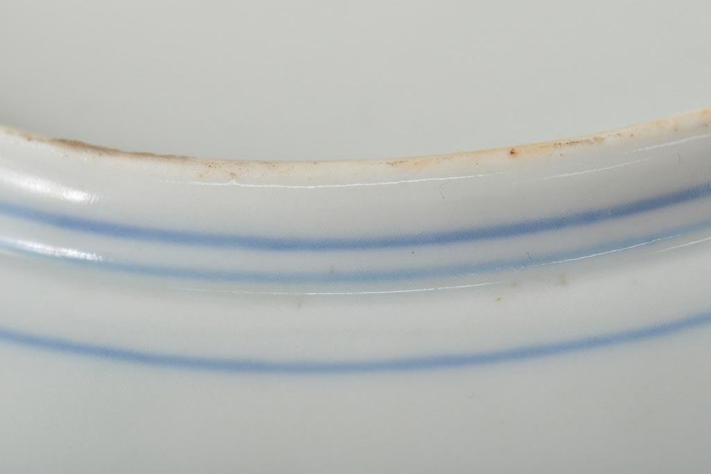 幕末〜明治　伊万里焼　色絵金彩兎図　7寸皿2枚(中皿)(R-044542)