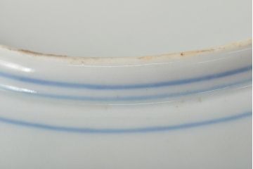 幕末〜明治　伊万里焼　色絵金彩兎図　7寸皿2枚(中皿)(R-044542)