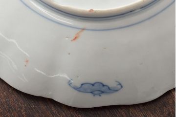 幕末〜明治　伊万里焼　色絵金彩兎図　7寸皿2枚(中皿)(R-044542)