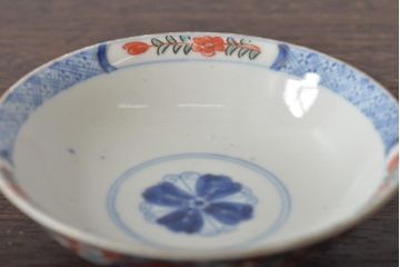 幕末〜明治　伊万里焼　色絵金彩兎図　蓋茶碗3客(和食器)(R-044543)