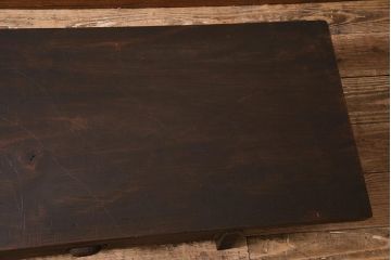 和製アンティーク　大正昭和初期　もみの木一枚板　シックな色合いの裁ち板(座机、ローテーブル、作業台)(R-044545)