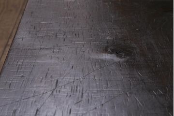 和製アンティーク　大正昭和初期　もみの木一枚板　シックな色合いの裁ち板(座机、ローテーブル、作業台)(R-044545)