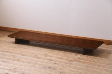 アンティーク家具　和製アンティーク　昭和中期　ラワン材　素朴な木の風合いがどこか懐かしい裁ち板(ローテーブル、作業台、飾り台、陳列台)(R-044546)