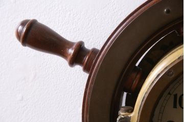 アンティーク雑貨　大正昭和初期　東京計器製作所　ゼンマイ式　ラットの意匠がお洒落な船時計(船舶時計、テンプ式)(R-044550)