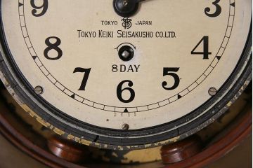 アンティーク雑貨　大正昭和初期　東京計器製作所　ゼンマイ式　ラットの意匠がお洒落な船時計(船舶時計、テンプ式)(R-044550)