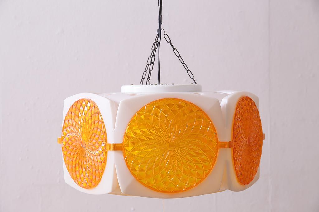 松下電工 レトロポップ 白熱灯照明器具 4連シャンデリア 天井照明 オレンジ 松下電工 レトロポップ 白熱灯照明器具 4連シャンデリア 天井