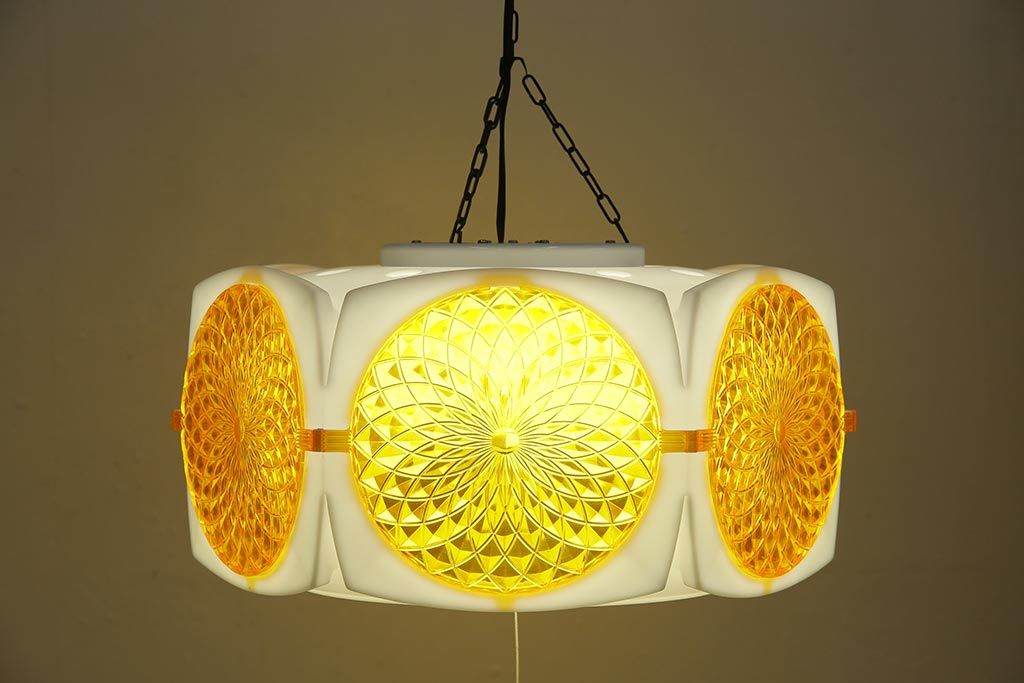 H iro【昭和家電】　当時物　ナショナル照明器　花柄ペンダントライト Yahoo!オークション -「ナショナル レトロ」(天井照明) (照明)の