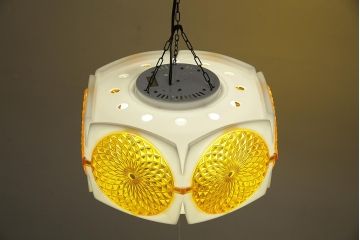 レトロ照明　昭和中期　松下電工(ナショナル)　激レアデザイン!レトロポップで可愛らしい天井照明(ペンダントライト)(R-044552)