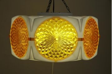 レトロ照明　昭和中期　松下電工(ナショナル)　激レアデザイン!レトロポップで可愛らしい天井照明(ペンダントライト)(R-044552)