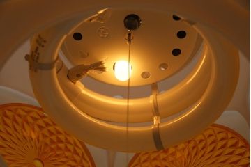 レトロ照明　昭和中期　松下電工(ナショナル)　激レアデザイン!レトロポップで可愛らしい天井照明(ペンダントライト)(R-044552)