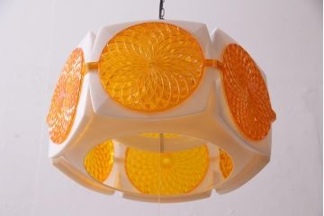 レトロ照明　昭和中期　松下電工(ナショナル)　激レアデザイン!レトロポップで可愛らしい天井照明(ペンダントライト)(R-044552)