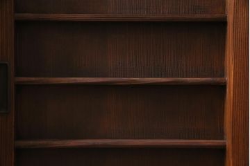 アンティーク家具　和製アンティーク　昭和初期　ヒノキ材　引き出し付き　レトロな雰囲気溢れる下駄箱(収納棚、戸棚)(R-044553)