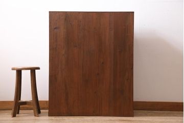 アンティーク家具　和製アンティーク　昭和初期　ヒノキ材　引き出し付き　レトロな雰囲気溢れる下駄箱(収納棚、戸棚)(R-044553)