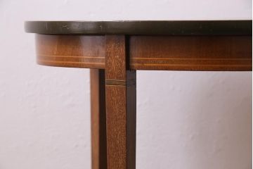 アンティーク家具　イギリスアンティーク　象嵌　マホガニー材　エドワーディアン　象嵌細工が施されたオケージョナルテーブル(サイドテーブル、花台、オーバルテーブル、カフェテーブル)(R-044554)