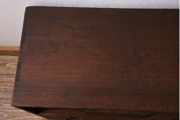 アンティーク家具　和製アンティーク　昭和初期　桐材　味わい深い和の雰囲気漂う小箪笥(小物収納、引き出し、戸棚、収納棚、桐箪笥、桐たんす)(R-044555)