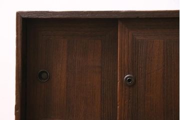 アンティーク家具　和製アンティーク　昭和初期　桐材　味わい深い和の雰囲気漂う小箪笥(小物収納、引き出し、戸棚、収納棚、桐箪笥、桐たんす)(R-044555)