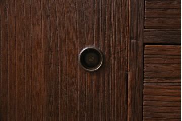 アンティーク家具　和製アンティーク　昭和初期　桐材　味わい深い和の雰囲気漂う小箪笥(小物収納、引き出し、戸棚、収納棚、桐箪笥、桐たんす)(R-044555)