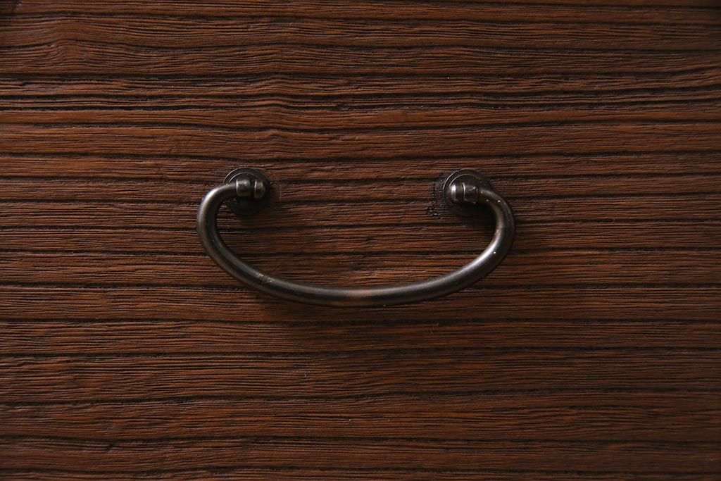 アンティーク家具　和製アンティーク　昭和初期　桐材　味わい深い和の雰囲気漂う小箪笥(小物収納、引き出し、戸棚、収納棚、桐箪笥、桐たんす)(R-044555)