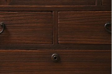 アンティーク家具　和製アンティーク　昭和初期　桐材　味わい深い和の雰囲気漂う小箪笥(小物収納、引き出し、戸棚、収納棚、桐箪笥、桐たんす)(R-044555)