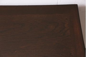 アンティーク家具　和製アンティーク　大正昭和初期　桜材・天板中央突き板　大正ロマンな雰囲気漂う両袖デスク(机、在宅ワーク、在宅用ワークデスク)(R-044562)