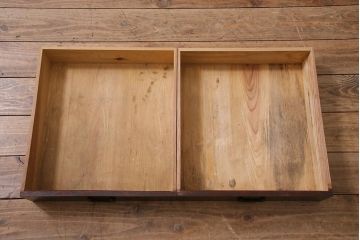 アンティーク家具　和製アンティーク　昭和初期　前面ケヤキ材　格子がアクセントになったリメイク水屋箪笥キャビネット(戸棚、収納棚)(R-044566)