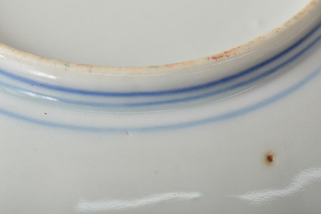 幕末〜明治　伊万里焼　色絵金彩兎図　小皿3枚(和食器)(R-044570)