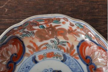 幕末〜明治　伊万里焼　色絵金彩兎図　小皿3枚(和食器)(R-044571)