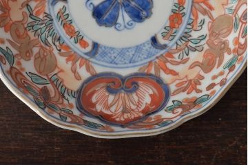 幕末〜明治　伊万里焼　色絵金彩兎図　小皿3枚(和食器)(R-044571)