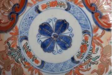 幕末〜明治　伊万里焼　色絵金彩兎図　小皿3枚(和食器)(R-044571)