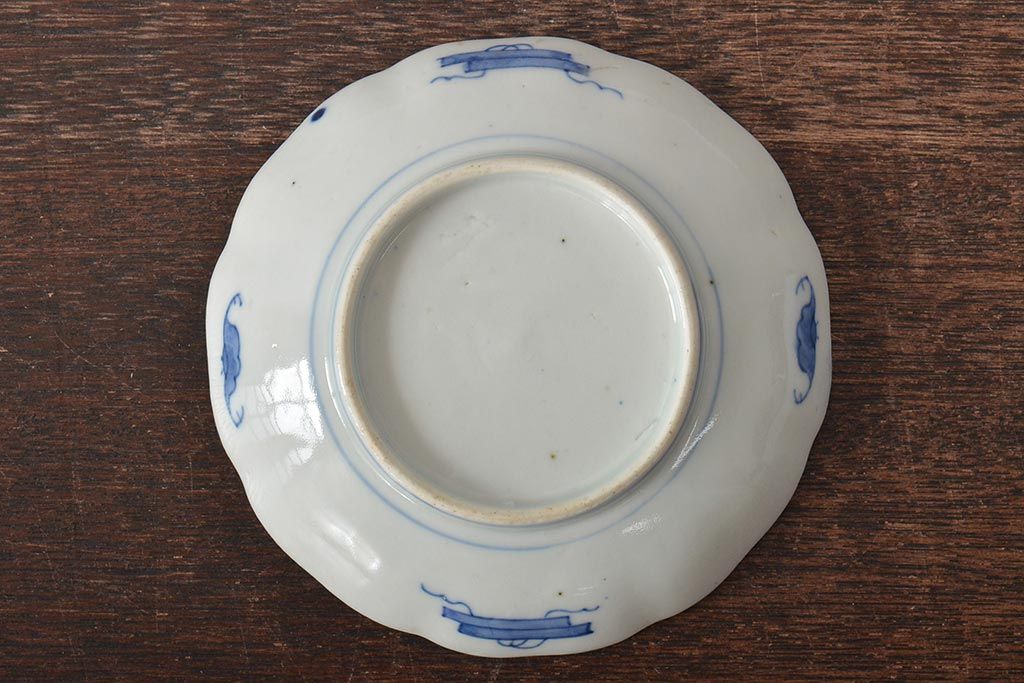 幕末〜明治　伊万里焼　色絵金彩兎図　小皿3枚(和食器)(R-044571)