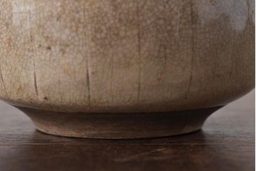 江戸期　古い美濃焼蓋物(織部瀬戸)(R-044574)