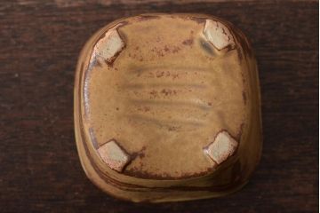 明治〜大正　古い美濃焼蓋物5客(織部向付)(R-044576)