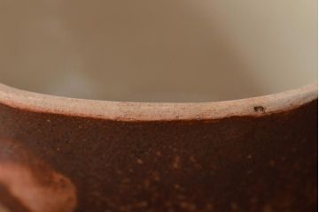 明治〜大正　古い美濃焼蓋物5客(織部向付)(R-044577)