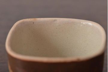明治〜大正　古い美濃焼蓋物5客(織部向付)(R-044577)
