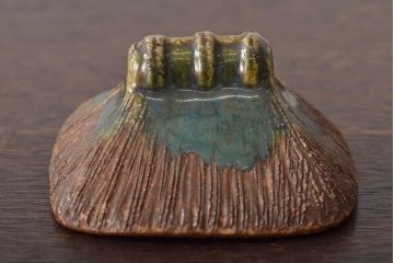 明治〜大正　古い美濃焼蓋物5客(織部向付)(R-044577)