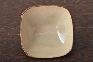 明治〜大正　古い美濃焼蓋物5客(織部向付)(R-044577)