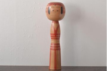 新山久治 作　こけし　46cm　八十才　郷土玩具　伝統こけし(R-044579)