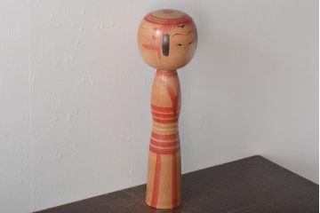 新山久治 作　こけし　46cm　八十才　郷土玩具　伝統こけし(R-044579)