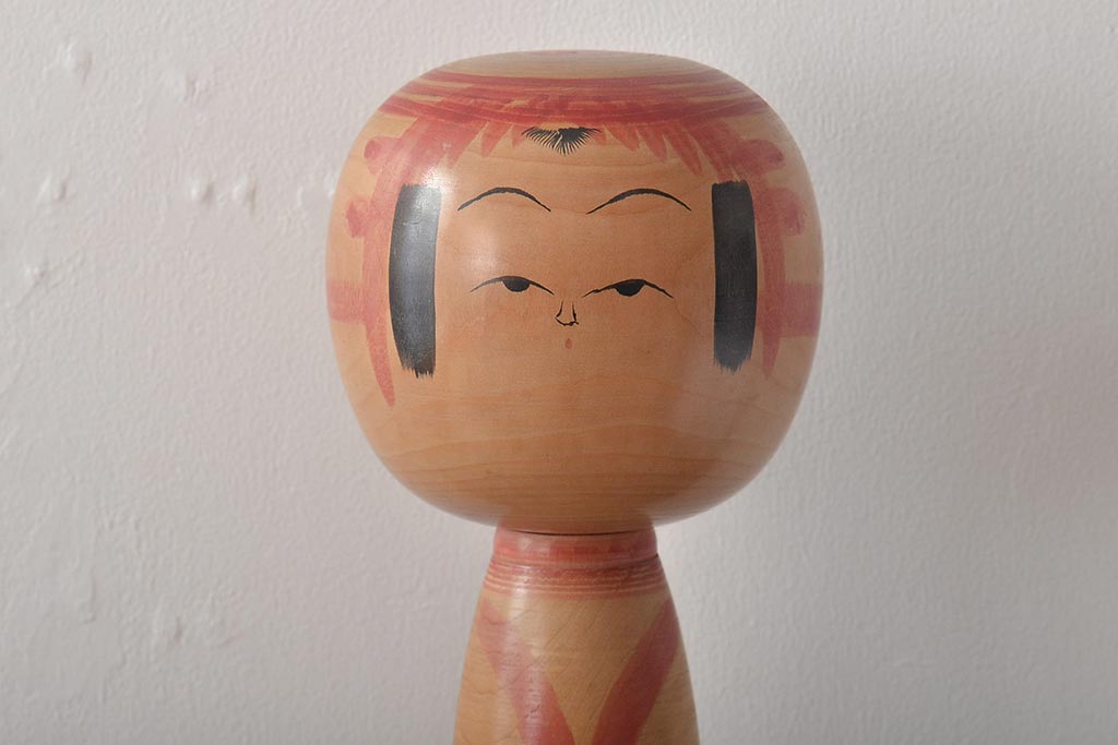 新山久治 作　こけし　46cm　八十才　郷土玩具　伝統こけし(R-044579)