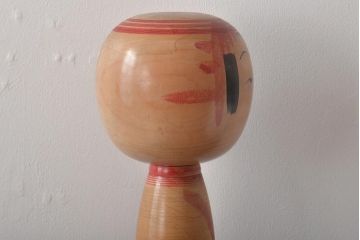 新山久治 作　こけし　46cm　八十才　郷土玩具　伝統こけし(R-044579)