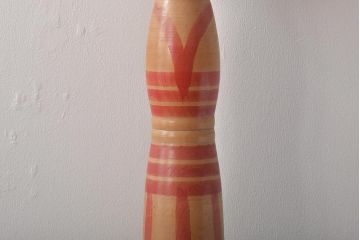 新山久治 作　こけし　46cm　八十才　郷土玩具　伝統こけし(R-044579)