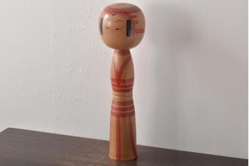 新山久治 作　こけし　46cm　八十才　郷土玩具　伝統こけし(R-044579)