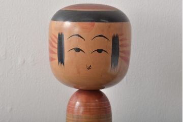 鎌田文市 作　こけし　36.5cm　六八才(六十八)　伝統こけし(R-044580)