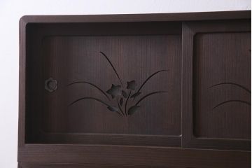 中古　国産　総桐材　引き戸付き　凛とした和の雰囲気漂う重ね箪笥(衣装箪笥、桐箪笥、和タンス)(R-044588)