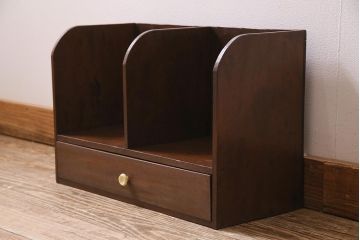 アンティーク雑貨　昭和初期　シックな色合いが魅力のブックスタンド(本立て)(R-044590)