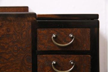 アンティーク雑貨　大正昭和初期　激レアなデザインの煙草盆(たばこ盆、豆長火鉢)(R-044593)