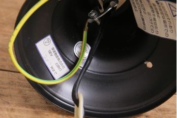 中古　アンティーク調　鉄製　ボタニカルモチーフがお洒落な5灯シャンデリア(天井照明、吊り下げ照明)(R-044600)