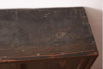 アンティーク建具　和製　明治大正期　古い質感が味わい深い木製戸棚(収納棚、キャビネット)(R-044604)